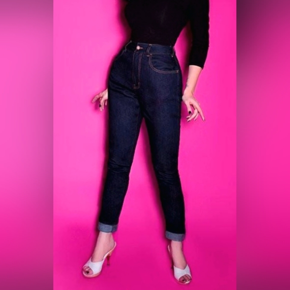 Vixen Micheline Pitt Bad Girl Denim jeans Petite 46/47 - "34 inseam NWT - Picture 2 of 7